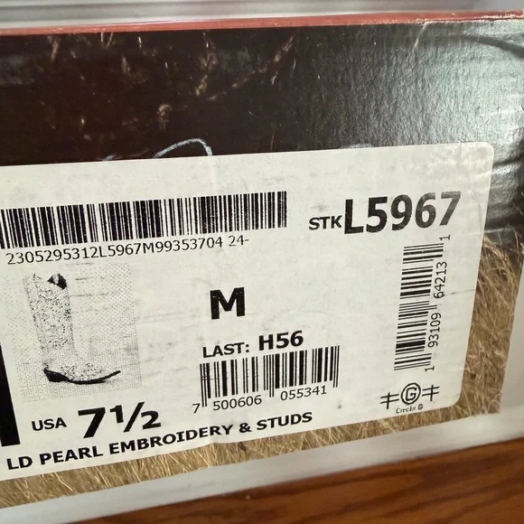 Corral Circle G Western Boots with Embroidered Design,size 7.5 - Picture 5 of 11